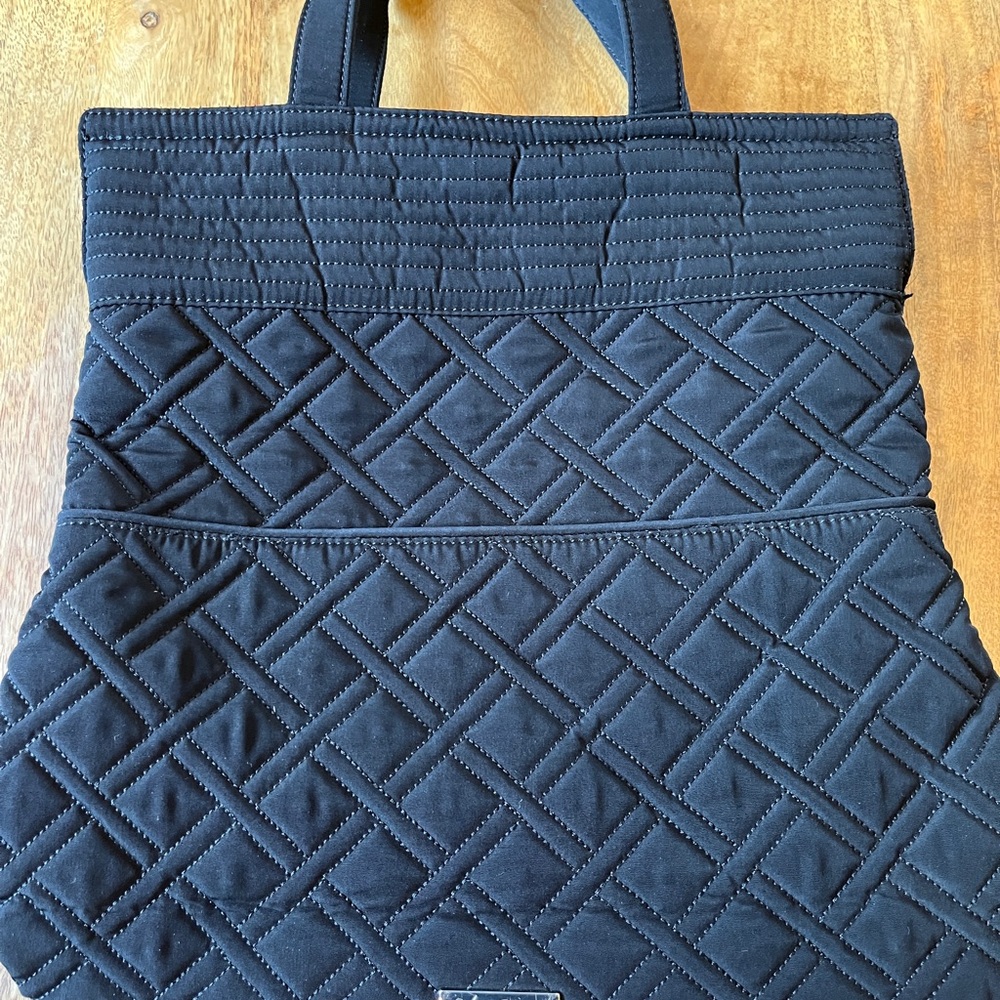 Vera Bradley Quilted Black Tote Bag
